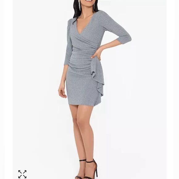 Betsy & Adam Glitter-Knit Sheath Dress, Size 20W - Picture 1 of 10